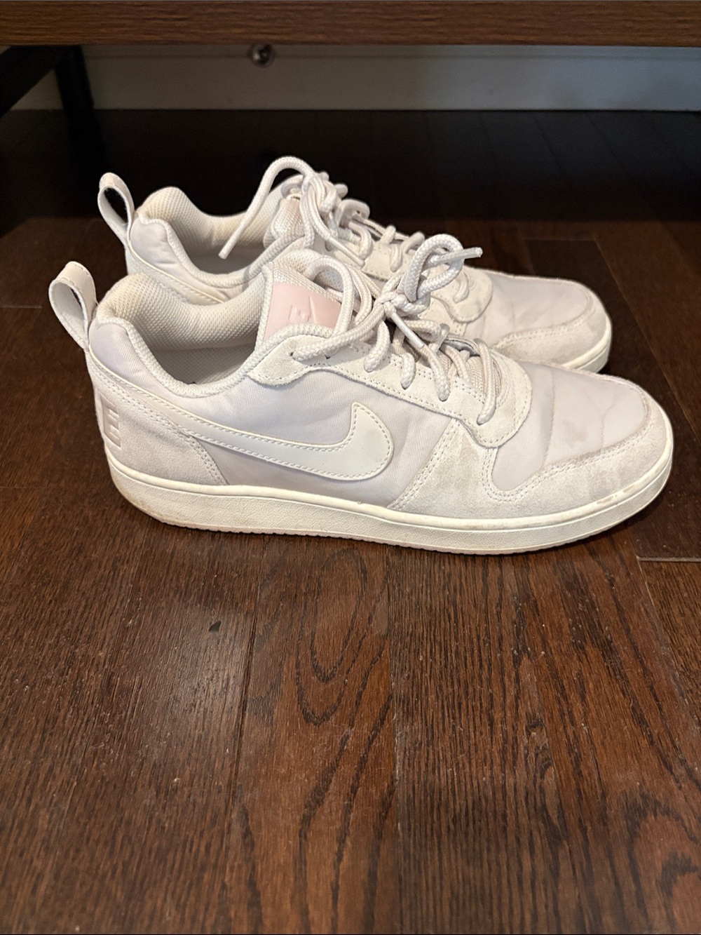 Women’s Neutral Light Pinkish-Beige Lace-Up Sneakers